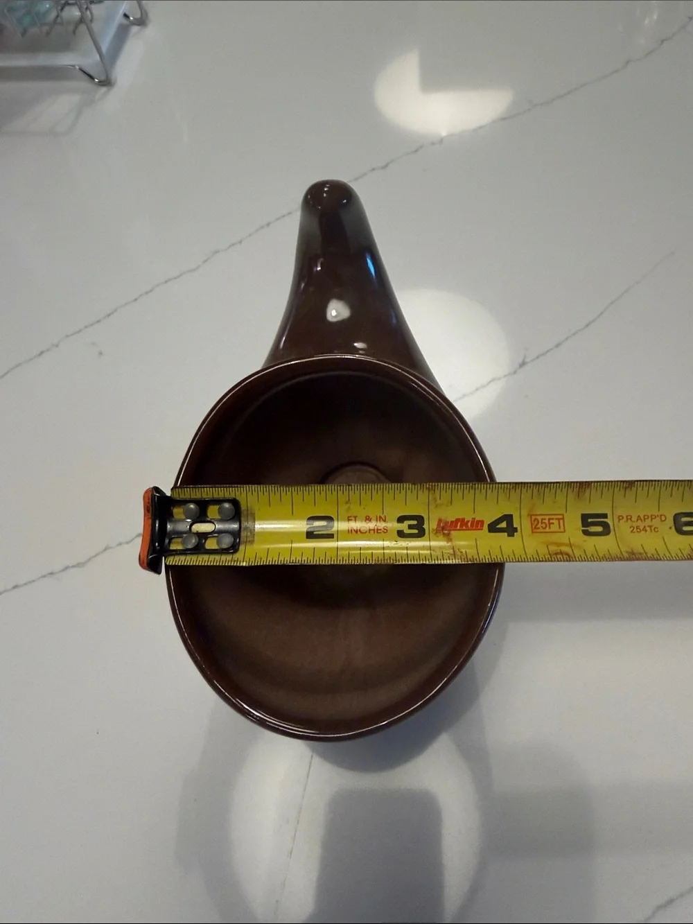 Frankoma cornucopia vintage milk chocolate brown vase
